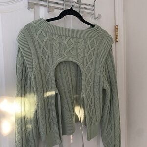 Open back sweater